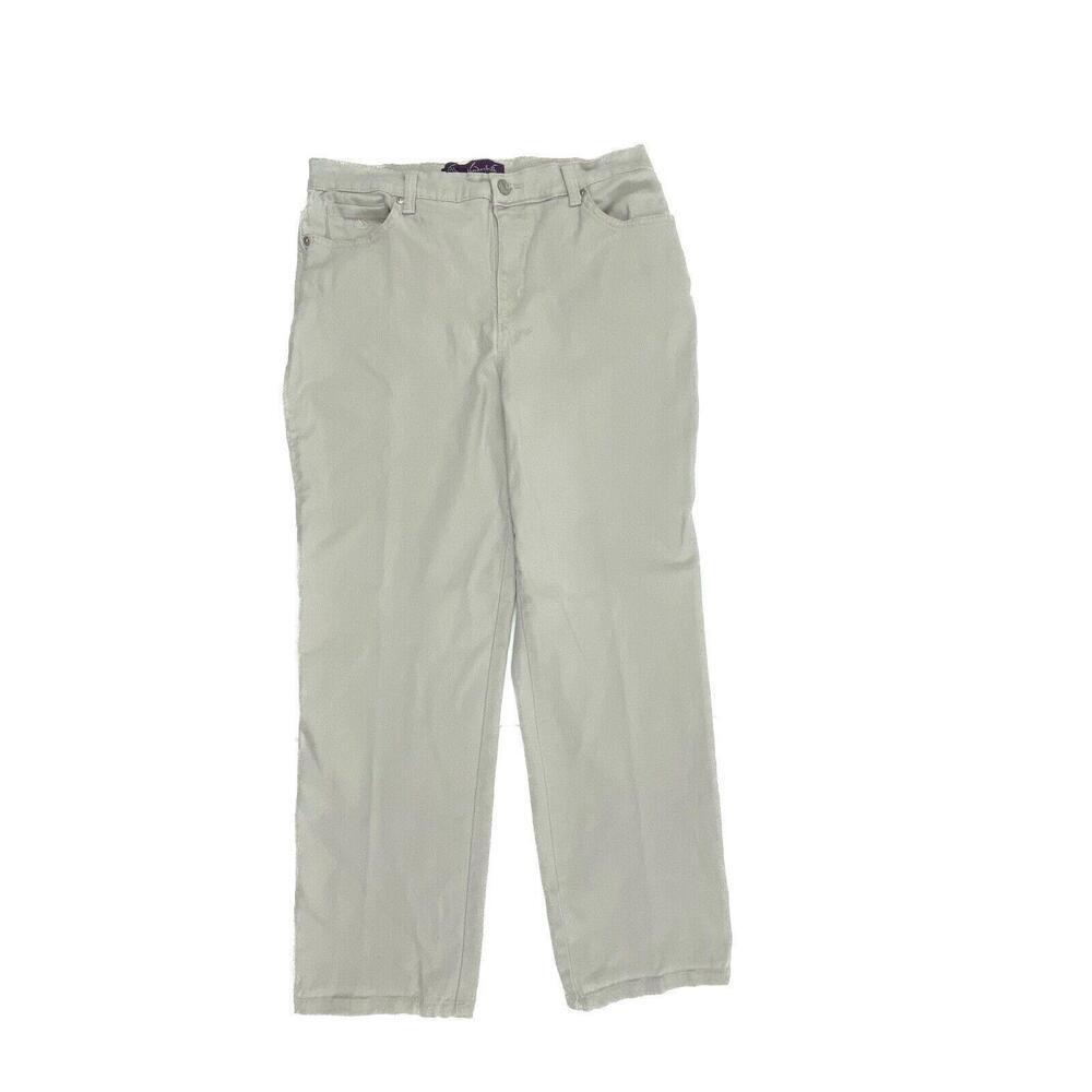 Gloria Vanderbilt Jeans Women 12P Gray Amanda Straight Leg Denim